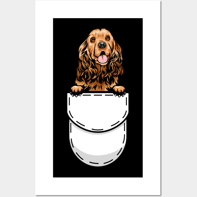 Funny Cocker Spaniel Pocket Dog Wall Art by Pet My Dog